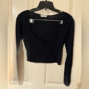 light cropped scoop long sleeve